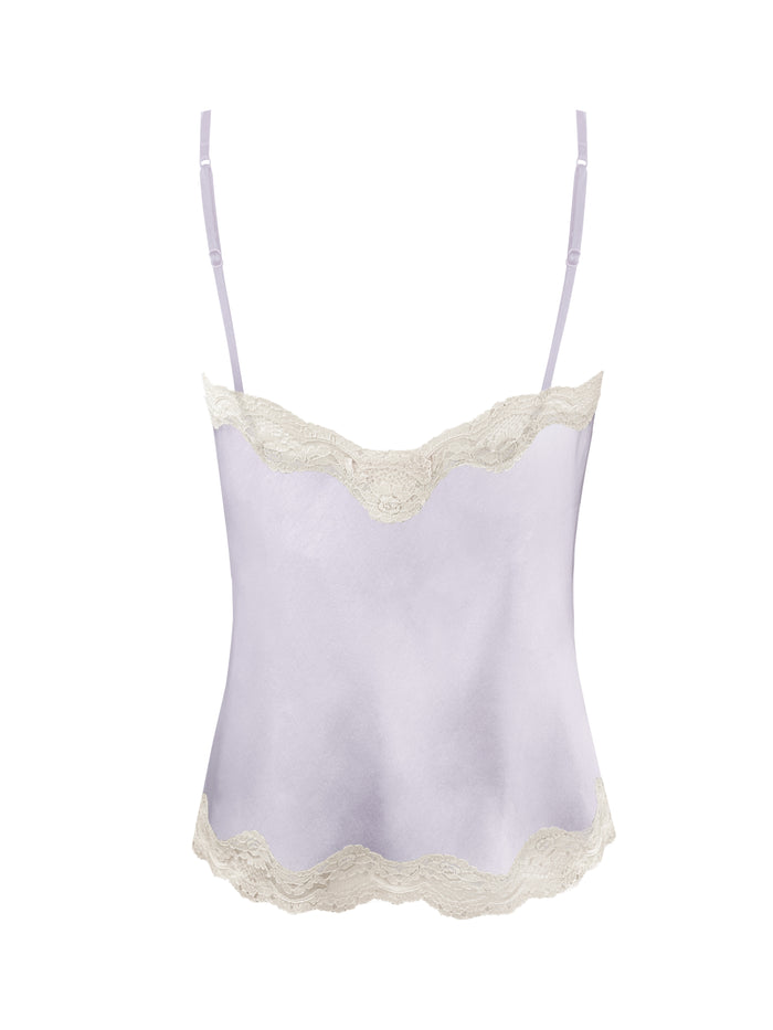 Gold Hawk Pearl Lace Two Tone Cami - Purple Haze
