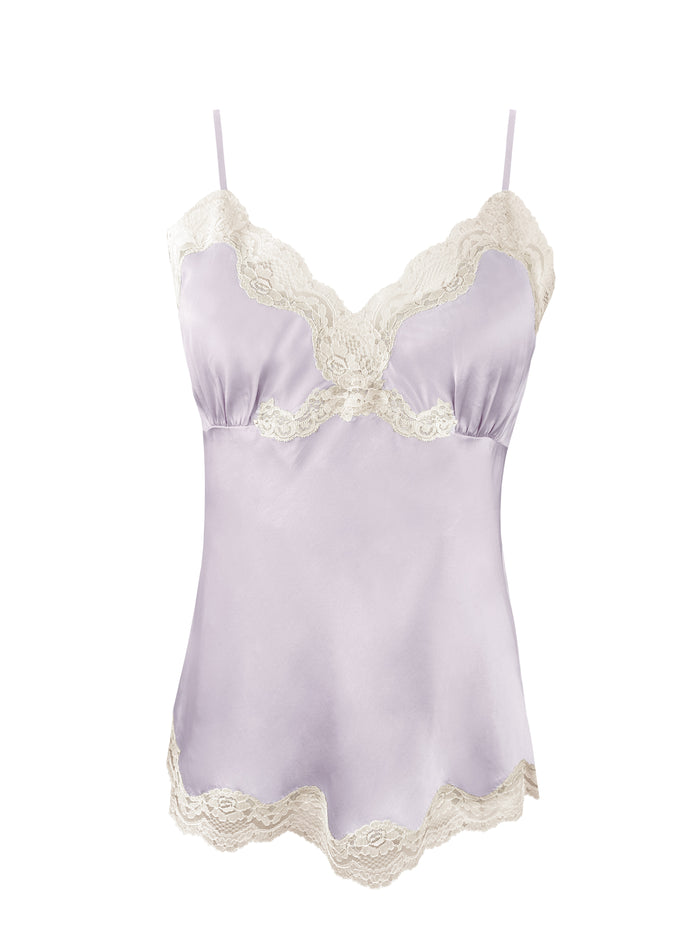 gold hawk Pearl Lace Two Tone Cami - Purple Haze