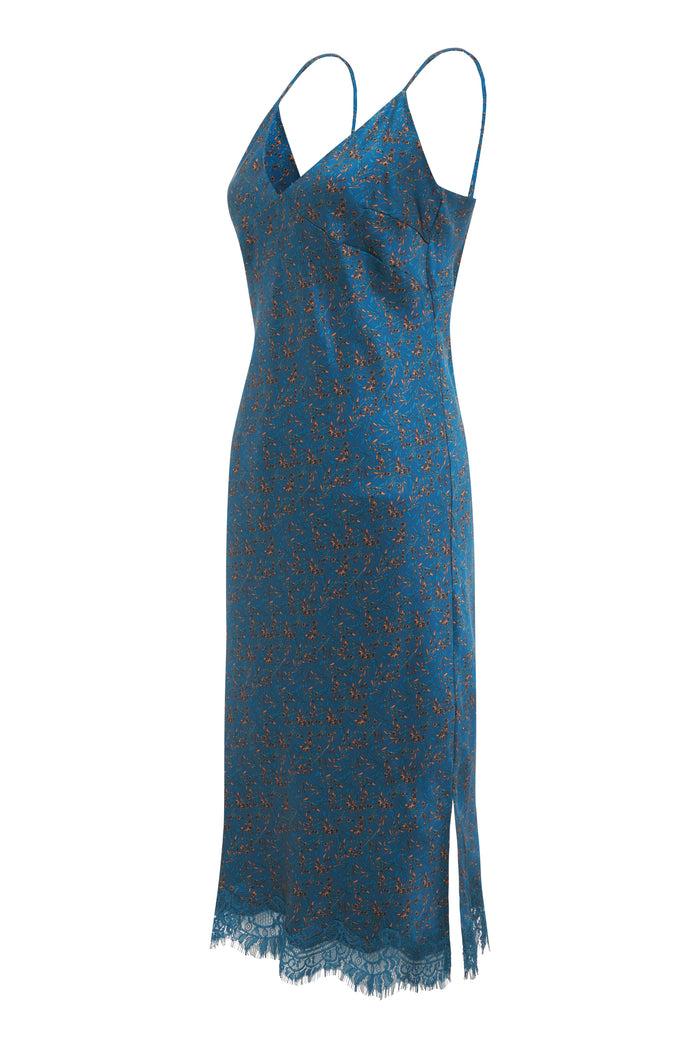 Gold Hawk Porcelain Blue Chloe Printed Dress