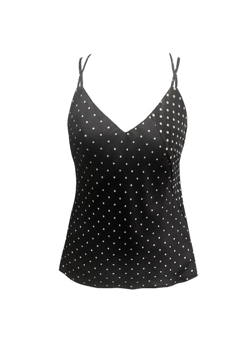 gold hawk Printed Mia Cami Black