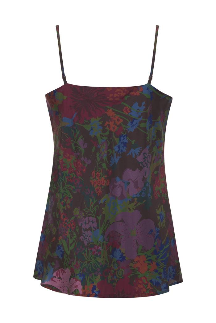 Gold Hawk Printed Silk Cami Chocolate Winter