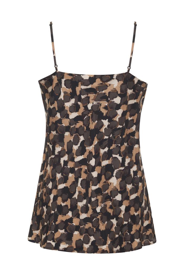 Gold Hawk Printed Silk Cami Earth Blend