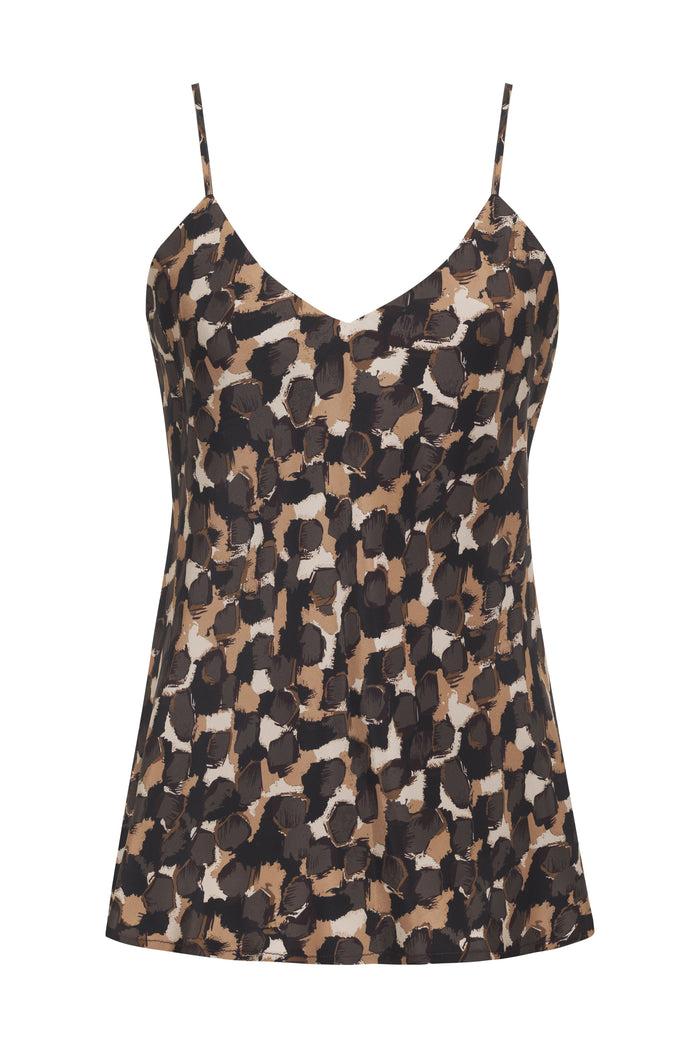 gold hawk Printed Silk Cami Earth Blend