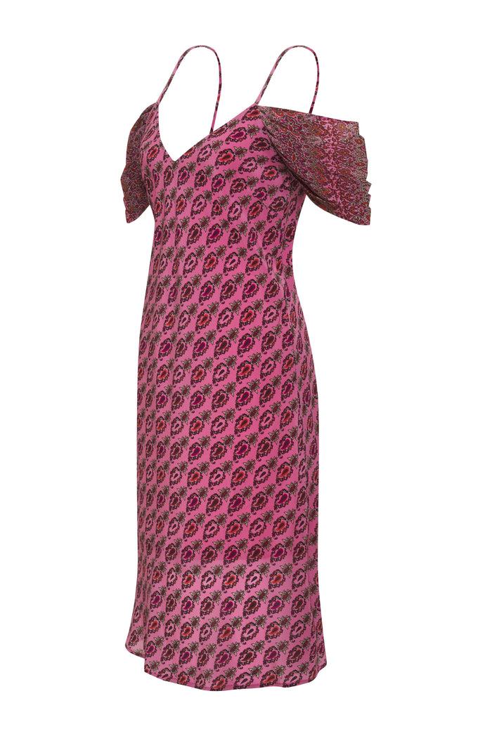 Gold Hawk Provence Noa Mid Length Slip Dress Pink