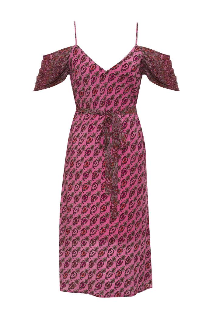 Gold Hawk Provence Noa Mid Length Slip Dress Pink