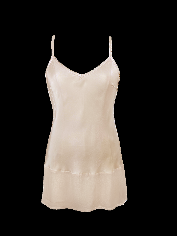 gold hawk Sheer Edge Silk Tunic Gardenia