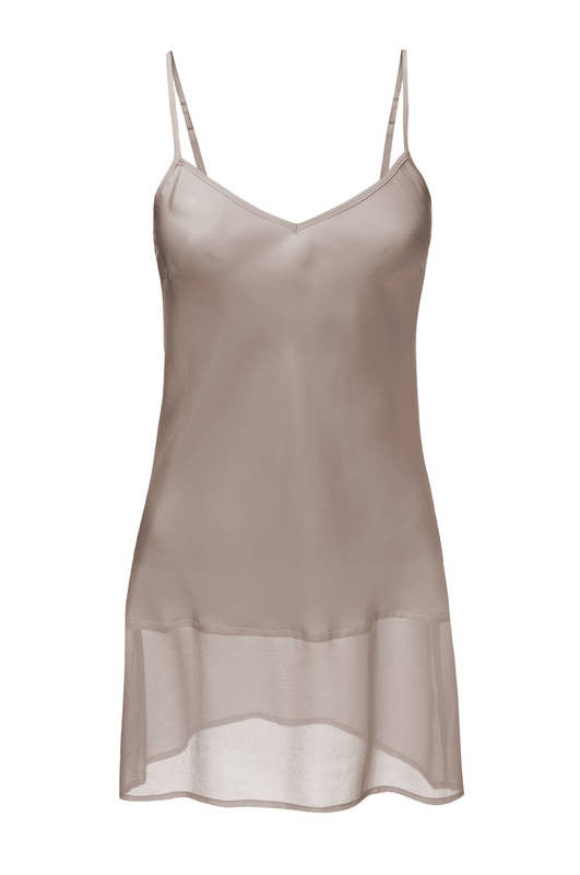Gold Hawk Sheer Edge Silk Tunic White