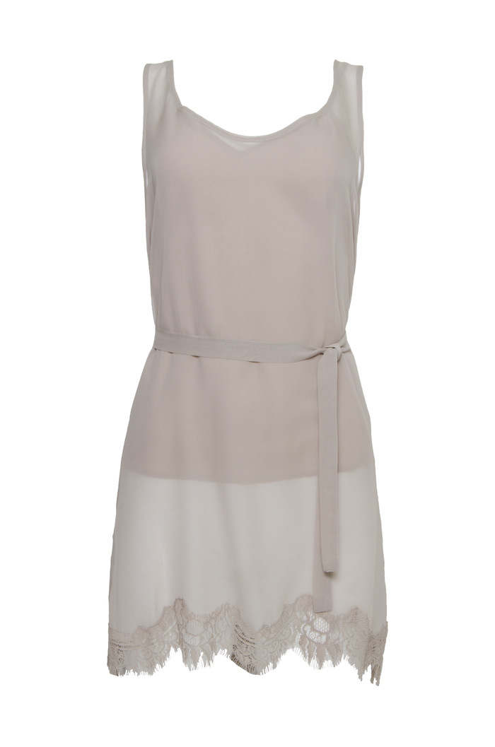 Gold Hawk Sheer Silk Tank Top