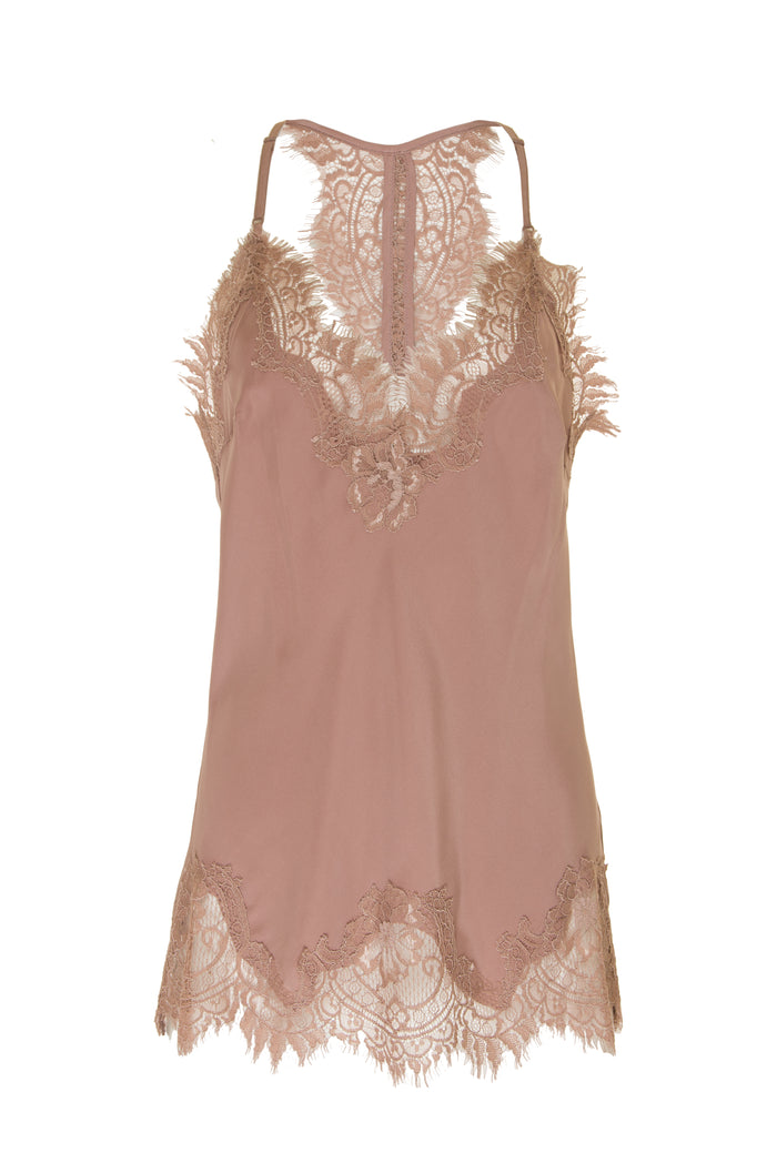 Gold Hawk Silk Lace Razorback Cami