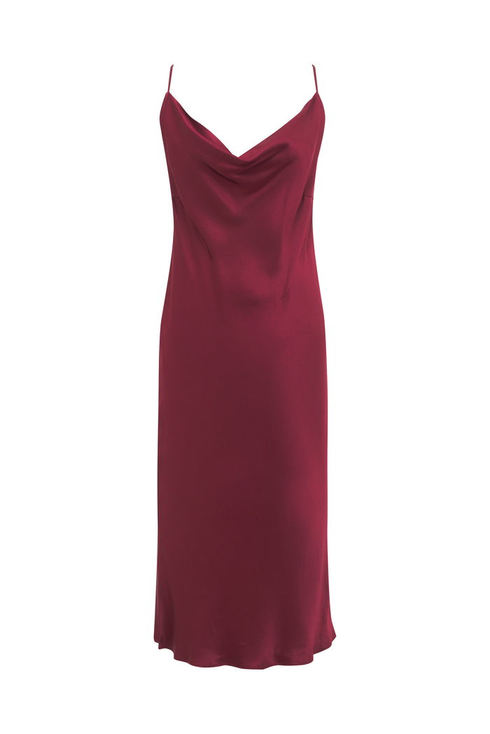 gold hawk Silvia Cowl Slip Dress