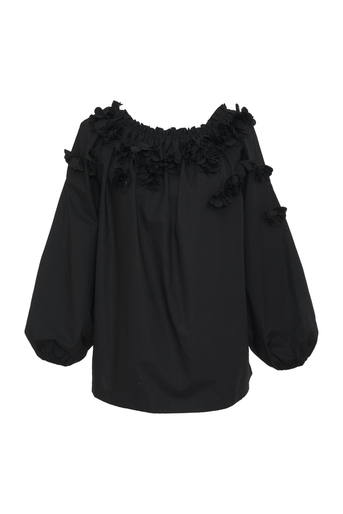 gold hawk Sky Charlotte Top Black