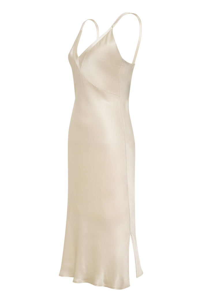 Gold Hawk Sylvia Bias Slip Dress