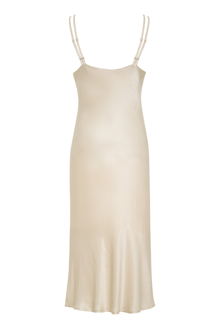 Gold Hawk Sylvia Bias Slip Dress