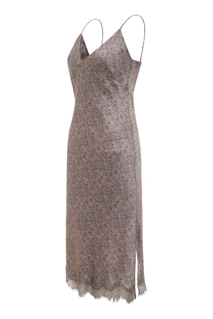 Gold Hawk Taupe Chloe Printed Dress