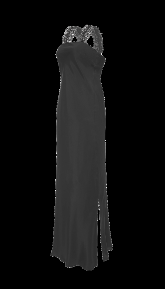 Gold Hawk Taylor Strap Long Bias Dress