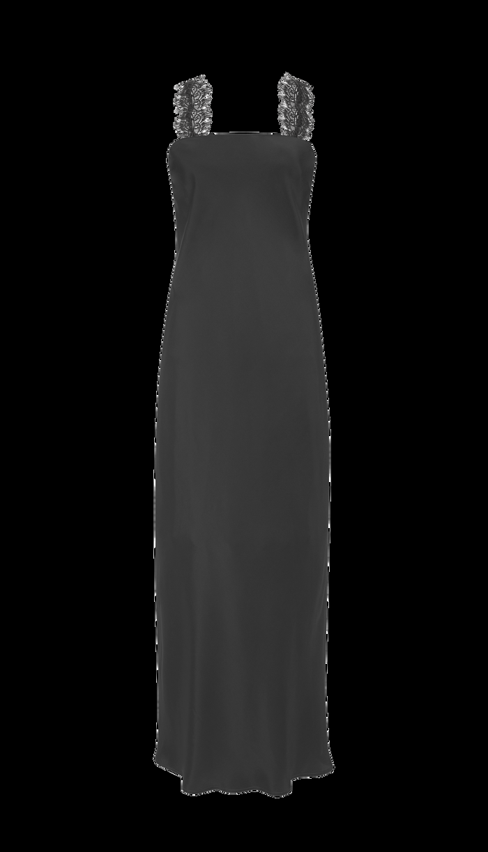 gold hawk Taylor Strap Long Bias Dress