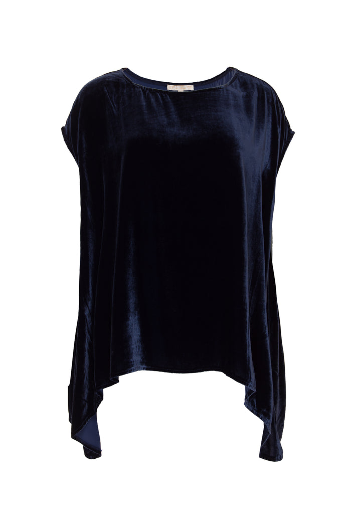 Gold Hawk Velvet Cape Top