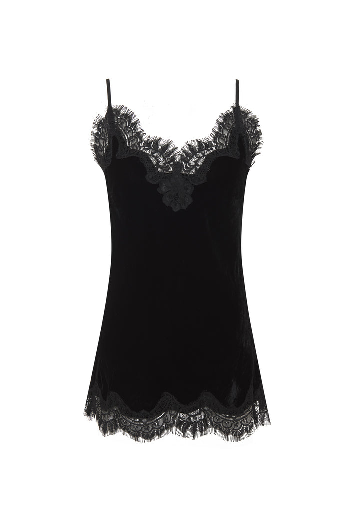 gold hawk Velvet Coco Bias Cami Black