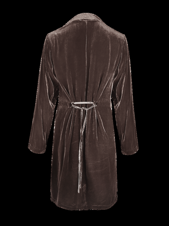 Gold Hawk Velvet Duster - Fudge