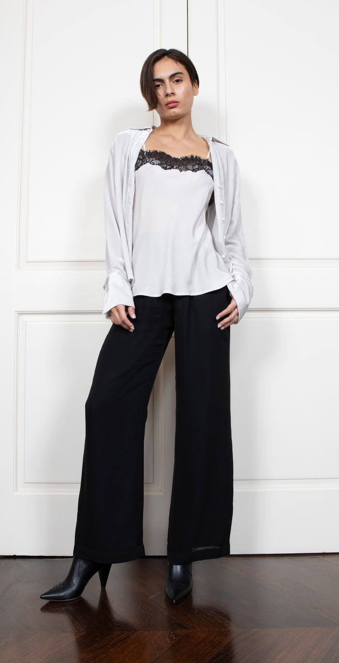 Gold Hawk Velvet Runway Shirt Antique White