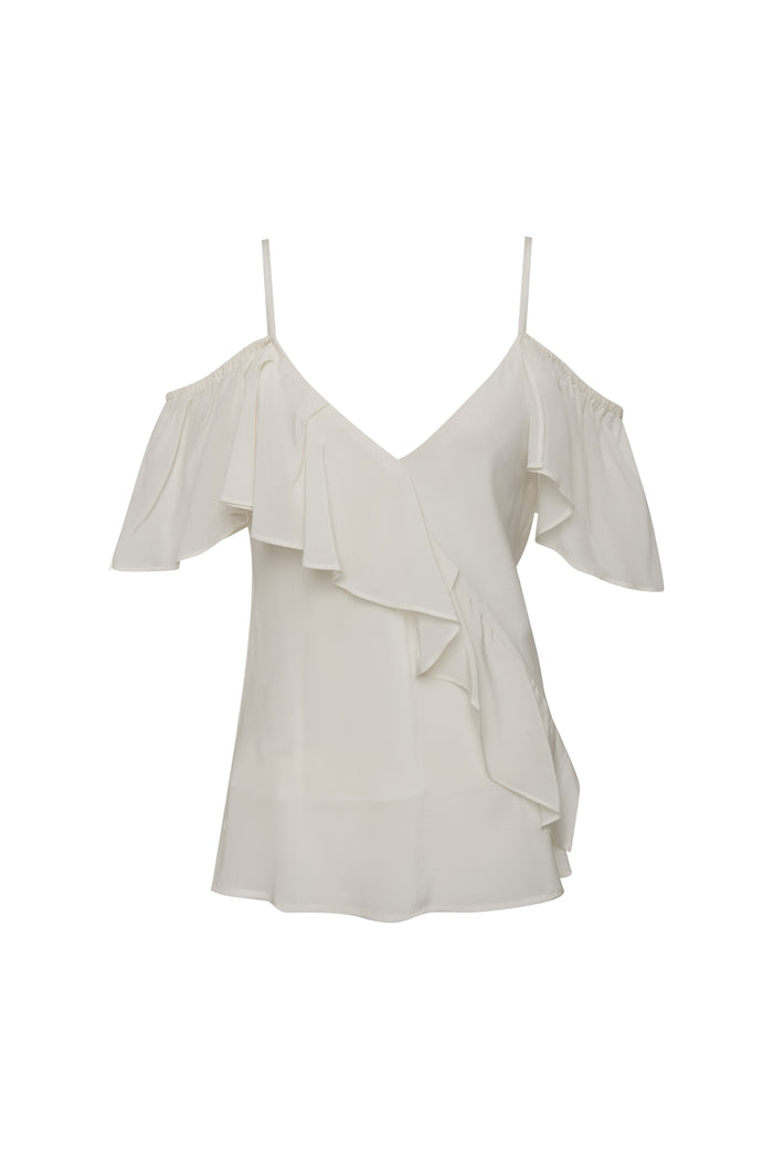 Gold Hawk Victoria Ruffle Cami Georgette