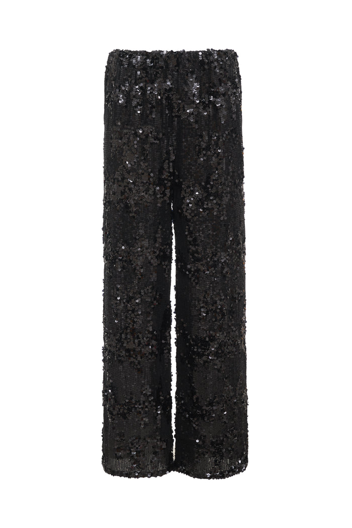gold hawk Now 60% OFF - Lexi Sequin Wide Leg Pant - Black