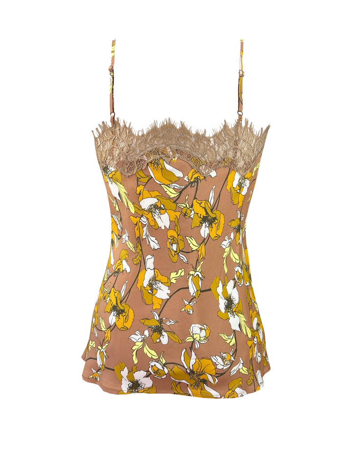 Gold Hawk Printed Claire Camie - Fall Camel Bouquet Print