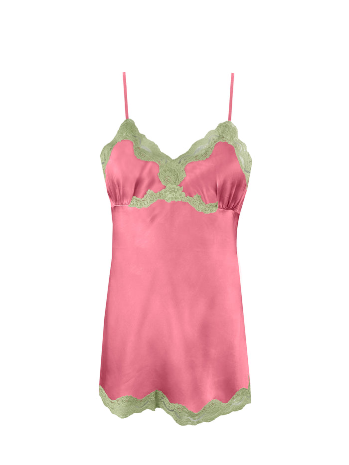 gold hawk Two Tone V-Back Lace Chemise - Camille Rose