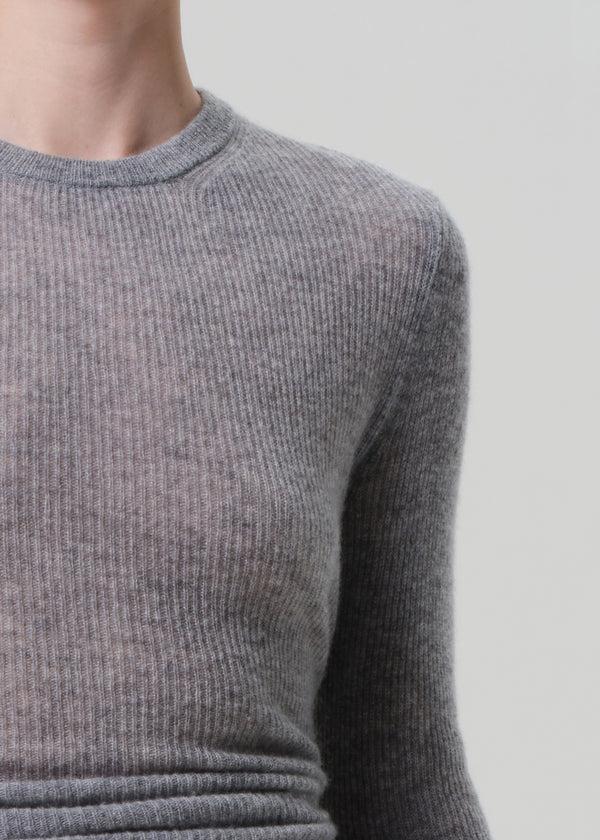 Gold Sign Alessia Crewneck Sweater In Dark Heather Grey