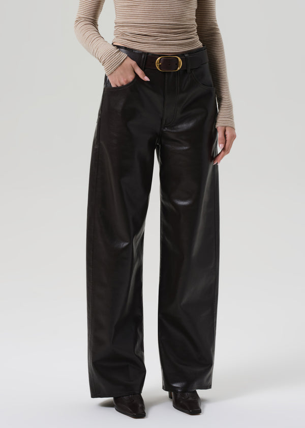 Gold Sign Ayla Baggy Recycled Leather In Chocolate Dark Brown