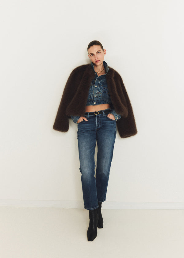 Gold Sign Blaine High Rise Straight With Horsebit In Alma