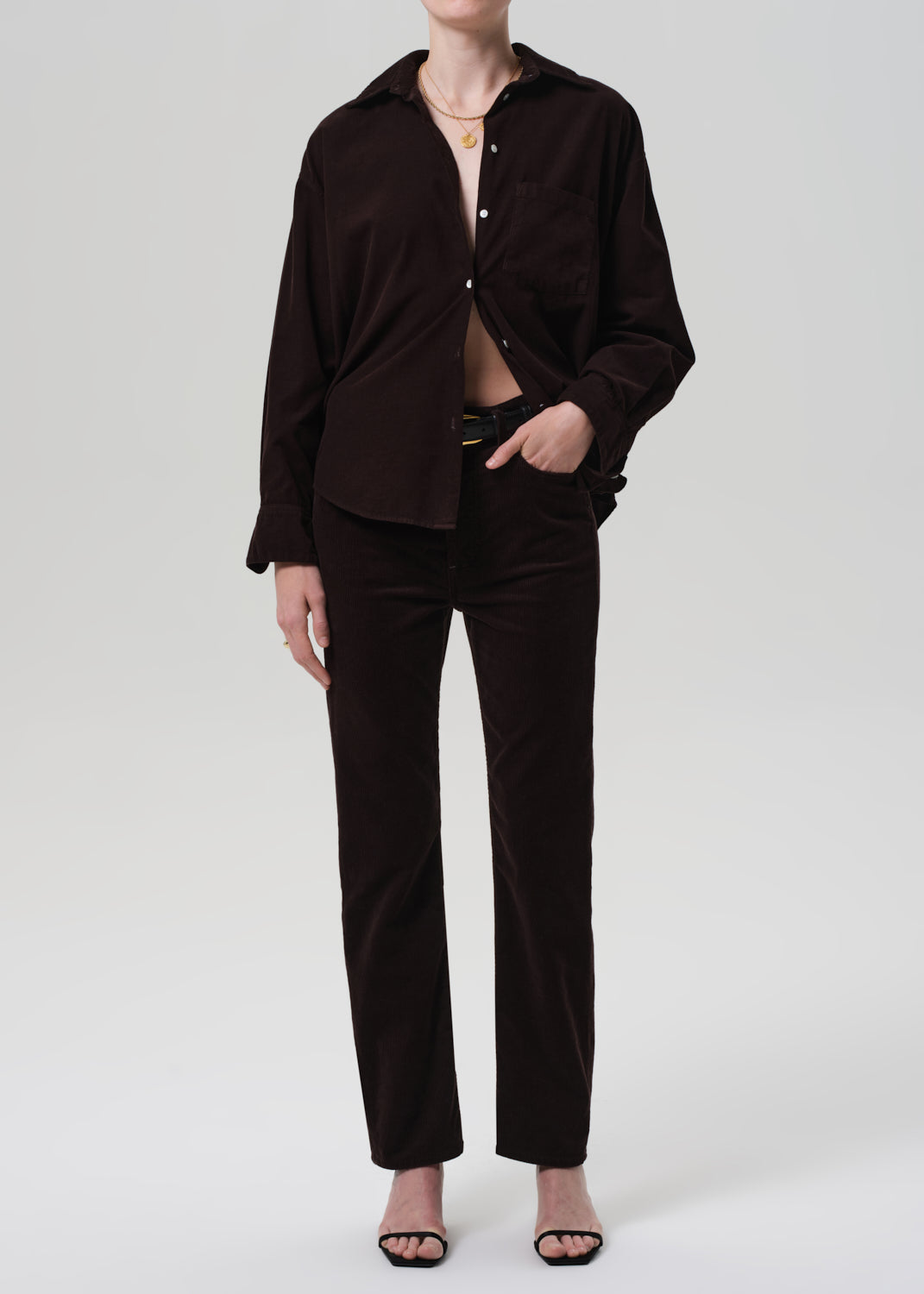 gold sign Blaine Vintage Straight Corduroy In Barrister