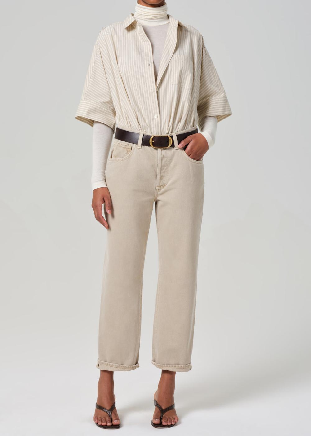 gold sign Dahlia Bow Leg Baby Roll In Burnished Quartz