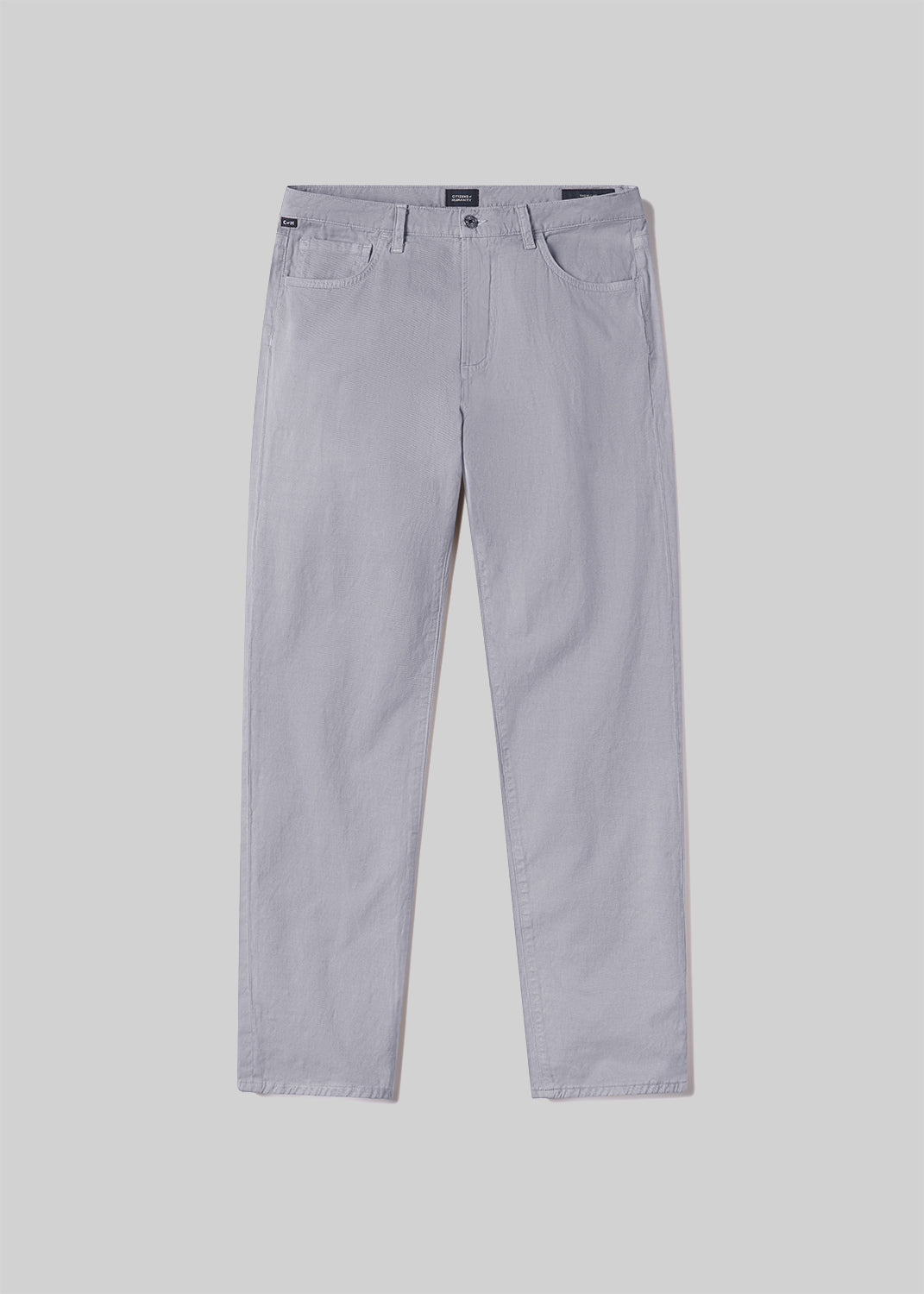 gold sign Elijah Relaxed Straight Linen In Hematite