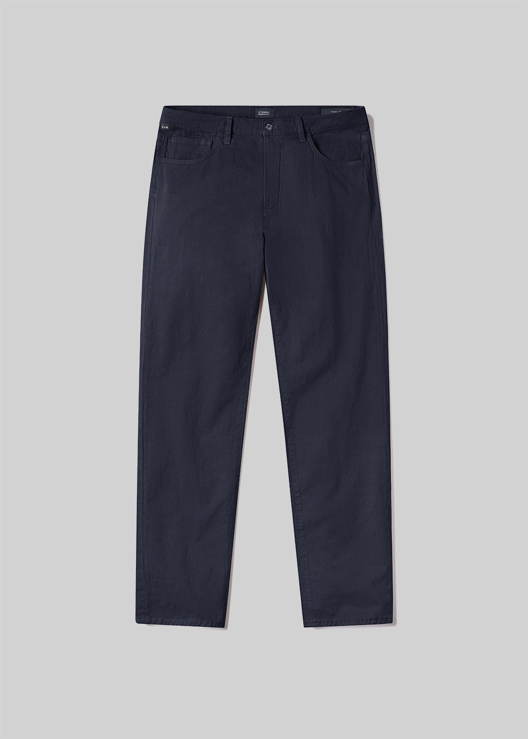 gold sign Elijah Relaxed Straight Linen In Night Flight