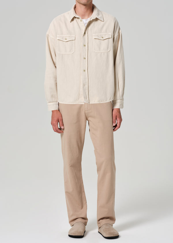 Gold Sign Elijah Relaxed Straight Linen In Reservoir