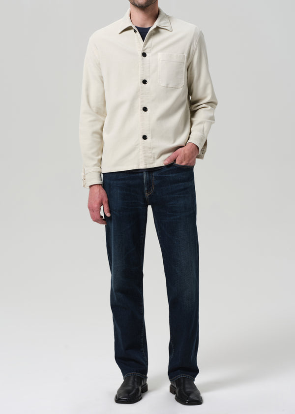 Gold Sign Elijah Straight Cashmere Denim In Prospect