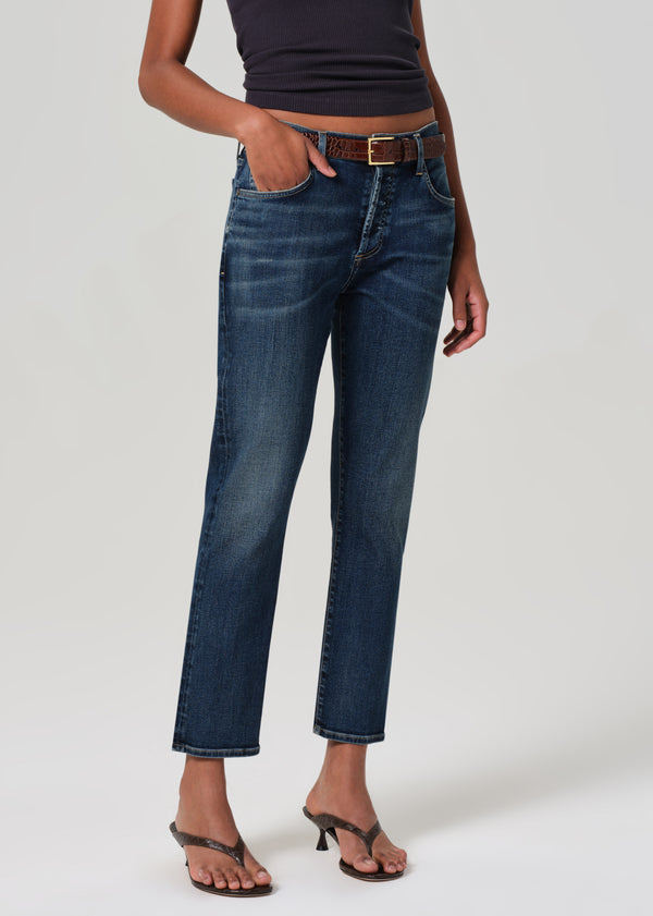 Gold Sign Emerson Mid Rise Relaxed 27" In Blue Ridge