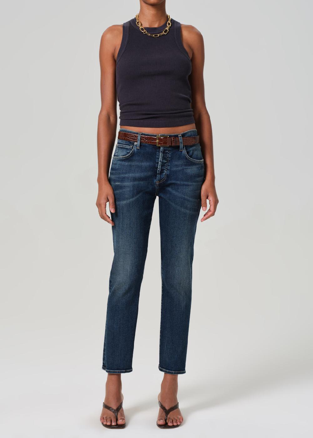 gold sign Emerson Mid Rise Relaxed 27" In Blue Ridge