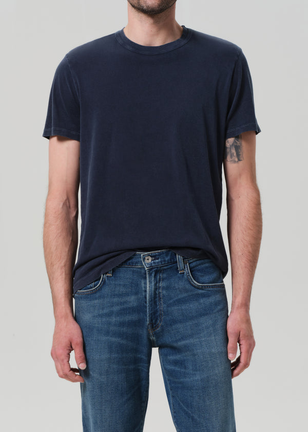 Gold Sign Everyday Short Sleeve Tee In Washed Marine