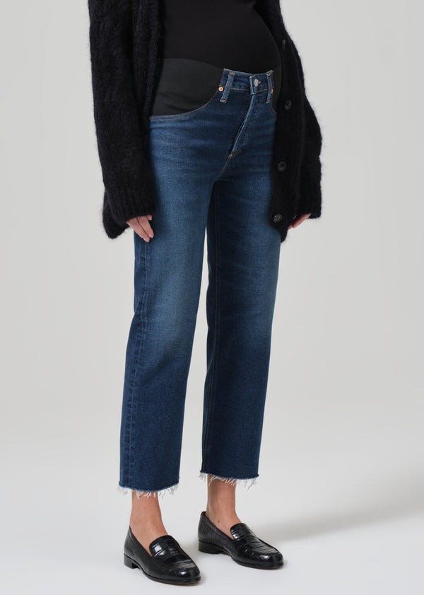 Gold Sign Florence Wide Straight Maternity In Everdeen