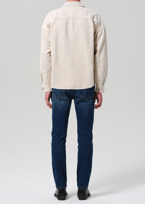 Gold Sign Gage Slim Straight Cashmere Denim In Condor