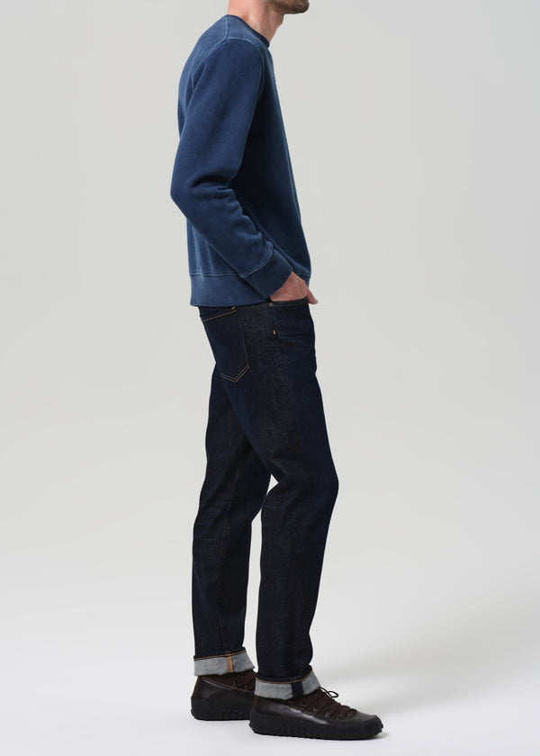 Gold Sign Gage Slim Straight Cashmere Denim In Falcon