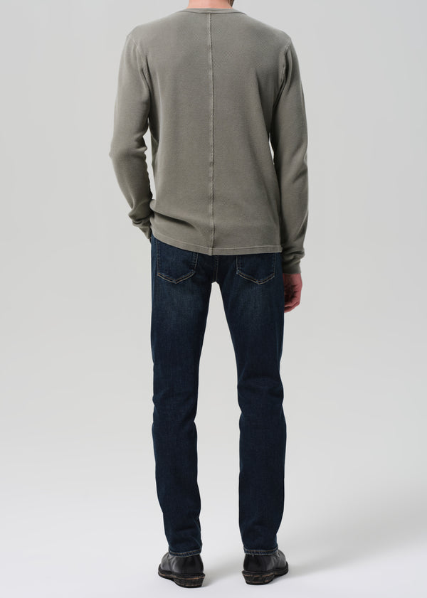 Gold Sign Gage Slim Straight Cashmere Denim In Prospect