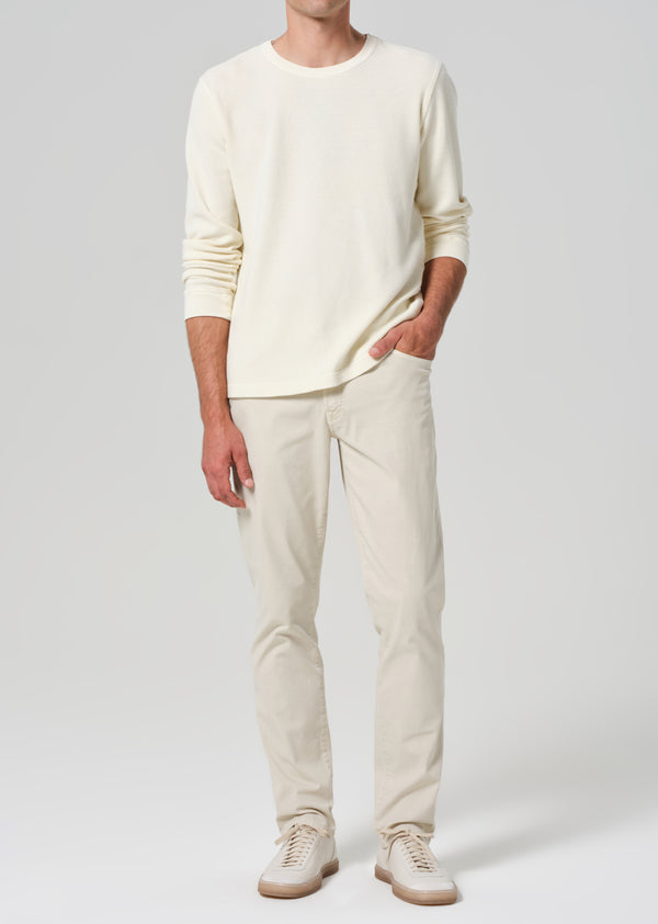 Gold Sign Gage Slim Straight Italian Canvas In Abalone