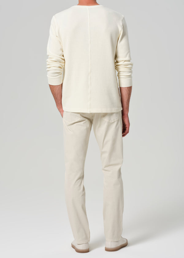 Gold Sign Gage Slim Straight Italian Canvas In Abalone