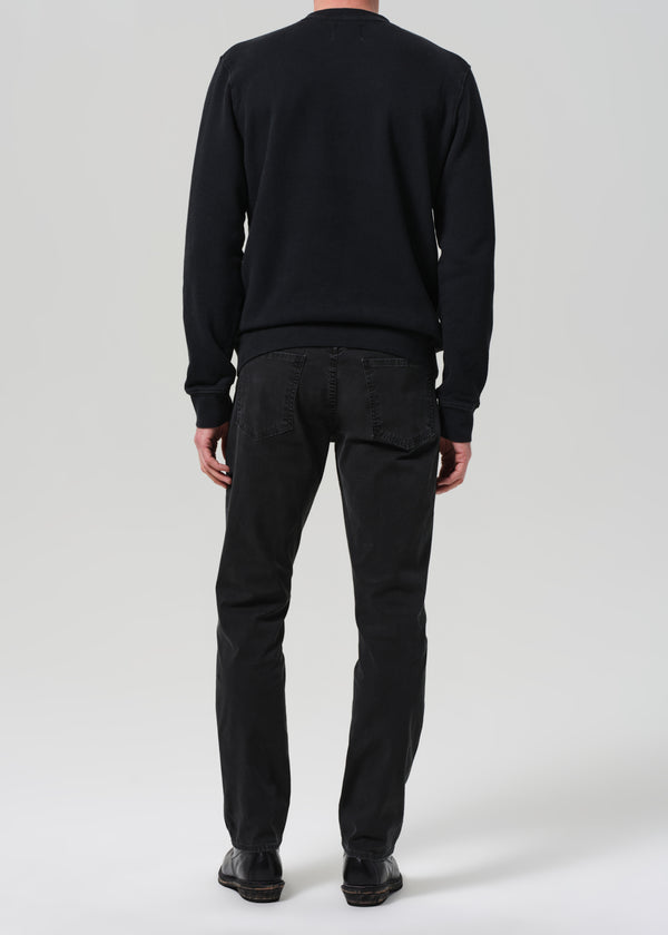 Gold Sign Gage Slim Straight Italian Canvas In Charred Cedar