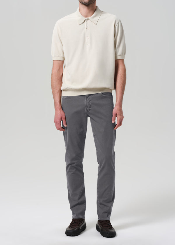 Gold Sign Gage Slim Straight Italian Canvas In Heron Grey