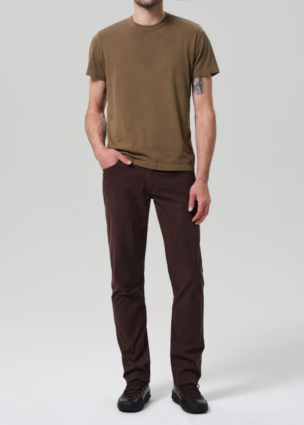 Gold Sign Gage Slim Straight Italian Canvas In Sandalwood