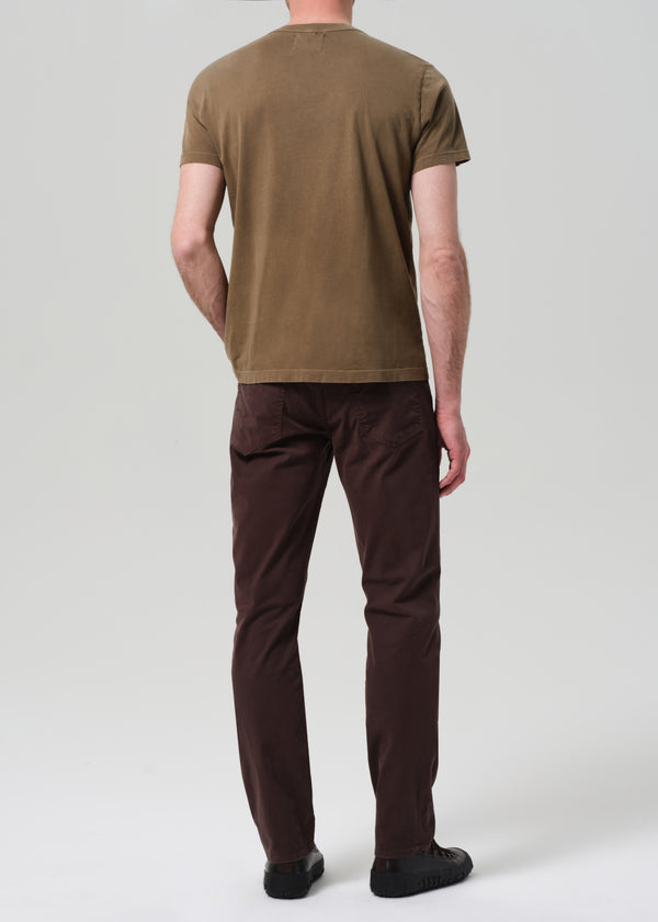 Gold Sign Gage Slim Straight Italian Canvas In Sandalwood